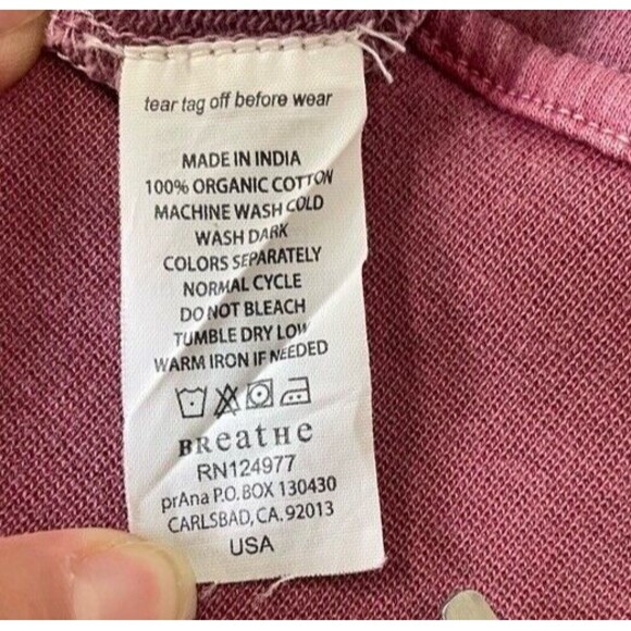 PRANA Jacket XL Organic Cotton Washed Out Mauve Shacket Blazer Cozy Pristine - Picture 4 of 9